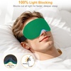 Gritin 3D Schlafmaske für Seitenschläfer Atmungsaktive & Lichtblockierend(Grün)