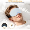 Gritin 3D Schlafmaske für Seitenschläfer Atmungsaktive & Lichtblockierend(Himmelblau)