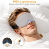 Gritin 3D Schlafmaske für Seitenschläfer Atmungsaktive & Lichtblockierend(Lichtgrau)
