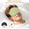 Gritin 3D Schlafmaske für Seitenschläfer Atmungsaktive & Lichtblockierend(Lichtgrün)