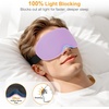 Gritin 3D Schlafmaske für Seitenschläfer Atmungsaktive & Lichtblockierend(Lila)