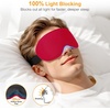 Gritin 3D Schlafmaske für Seitenschläfer Atmungsaktive & Lichtblockierend(Rot)