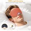 Gritin 3D Schlafmaske für Seitenschläfer Atmungsaktive & Lichtblockierend(Rotbraun)