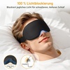 Gritin 3D Schlafmaske für Seitenschläfer Atmungsaktive & Lichtblockierend(Schwarz)