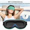 Gritin 3D Schlafmaske für Seitenschläfer Upgrade Atmungsaktive Schlafbrille(Cyan)