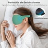 Gritin 3D Schlafmaske für Seitenschläfer Upgrade Atmungsaktive Schlafbrille(Cyan)