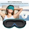 Gritin 3D Schlafmaske für Seitenschläfer Upgrade Atmungsaktive Schlafbrille(Dunkles Cyan)