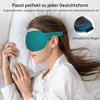 Gritin 3D Schlafmaske für Seitenschläfer Upgrade Atmungsaktive Schlafbrille(Dunkles Cyan)