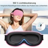 Gritin 3D Schlafmaske für Seitenschläfer Upgrade Atmungsaktive Schlafbrille(Rosa)