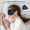 Gritin 3D Schlafmaske für Seitenschläfer Upgrade Atmungsaktive Schlafbrille(Schwarz)