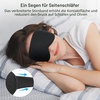 Gritin 3D Schlafmaske für Seitenschläfer Upgrade Atmungsaktive Schlafbrille(Schwarz)