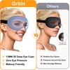 Gritin 3D Schlafmaske für Seitenschläfer Upgrade Augenmaske Herren & Frauen(Blau)