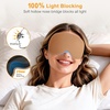 Gritin 3D Schlafmaske für Seitenschläfer Upgrade Augenmaske Herren & Frauen(Braun)