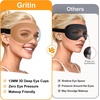 Gritin 3D Schlafmaske für Seitenschläfer Upgrade Augenmaske Herren & Frauen(Braun)