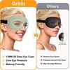 Gritin 3D Schlafmaske für Seitenschläfer Upgrade Augenmaske Herren & Frauen(Cyan)