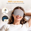 Gritin 3D Schlafmaske für Seitenschläfer Upgrade Augenmaske Herren & Frauen(Lichtgrau)