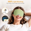 Gritin 3D Schlafmaske für Seitenschläfer Upgrade Augenmaske Herren & Frauen(Lichtgrün)