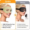 Gritin 3D Schlafmaske für Seitenschläfer Upgrade Augenmaske Herren & Frauen(Lichtgrün)