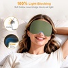 Gritin 3D Schlafmaske für Seitenschläfer Upgrade Augenmaske Herren & Frauen(Olivgrün)