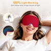 Gritin 3D Schlafmaske für Seitenschläfer Upgrade Augenmaske Herren & Frauen(Rot)