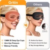 Gritin 3D Schlafmaske für Seitenschläfer Upgrade Augenmaske Herren & Frauen(Rotbraun)