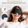 Gritin 3D Schlafmaske für Seitenschläfer Upgrade Augenmaske Herren & Frauen(Schwarz)