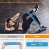 Gritin Fitnessbänder Widerstandsbänder mit 5 Stufen(Grün + Blau + Gelb + Pink + Schwarz)