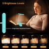 Gritin Leselampe Buch Klemme 19 LEDs, Aufladbare Buchlampe mit 3 Lichtfarbe(Blau)