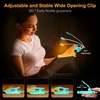 Gritin Leselampe Buch Klemme 19 LEDs, Aufladbare Buchlampe mit 3 Lichtfarbe(Blau)