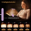 Gritin Leselampe Buch Klemme 19 LEDs, Aufladbare Buchlampe mit 3 Lichtfarbe(Lila)