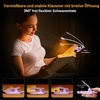 Gritin Leselampe Buch Klemme 19 LEDs, Aufladbare Buchlampe mit 3 Lichtfarbe(Lila)