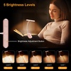 Gritin Leselampe Buch Klemme 19 LEDs, Aufladbare Buchlampe mit 3 Lichtfarbe(Rosa)