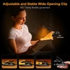Gritin Leselampe Buch Klemme 19 LEDs, Aufladbare Buchlampe mit 3 Lichtfarbe(Schwarz)