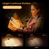 Gritin Leselampe Buch Klemme 19 LEDs, Aufladbare Buchlampe mit 3 Lichtfarbe(Schwarz)