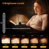 Gritin Leselampe Buch Klemme 19 LEDs, Aufladbare Buchlampe mit 3 Lichtfarbe(Schwarz)