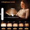 Gritin Leselampe Buch Klemme 19 LEDs, Aufladbare Buchlampe mit 3 Lichtfarbe(Weiß)