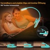 Gritin Leselampe Buch Klemme, USB C Wiederaufladbare Buchlampe mit 16 LEDs(Blau)