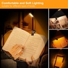 Gritin Leselampe Buch Klemme, USB C Wiederaufladbare Buchlampe mit 16 LEDs(Schwarz)