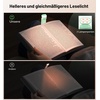 Gritin Leselampe Buch Klemme, Wiederaufladbare Buchlampe mit 7 LEDs(Cyan)