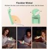 Gritin Leselampe Buch Klemme, Wiederaufladbare Buchlampe mit 7 LEDs(Cyan)