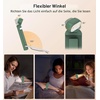 Gritin Leselampe Buch Klemme, Wiederaufladbare Buchlampe mit 7 LEDs(Dunkelgrün)