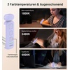 Gritin Leselampe Buch Klemme, Wiederaufladbare Buchlampe mit 7 LEDs(Lila)
