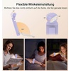 Gritin Leselampe Buch Klemme, Wiederaufladbare Buchlampe mit 7 LEDs(Lila)