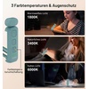 Gritin Leselampe Buch Klemme, Wiederaufladbare Buchlampe mit 7 LEDs(Ozeanblau)