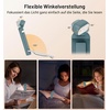Gritin Leselampe Buch Klemme, Wiederaufladbare Buchlampe mit 7 LEDs(Ozeanblau)