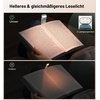 Gritin Leselampe Buch Klemme, Wiederaufladbare Buchlampe mit 7 LEDs(Ozeanblau)