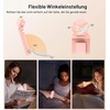Gritin Leselampe Buch Klemme, Wiederaufladbare Buchlampe mit 7 LEDs(Pink)