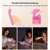 Gritin Leselampe Buch Klemme, Wiederaufladbare Buchlampe mit 7 LEDs(Rosenrot)