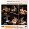 Gritin Leselampe Buch Klemme mit Taschenlampe, 1000mAh Buchlampe Aufladbar(Rose)