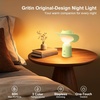 Gritin Nachtlicht LED Nachttischlampe Aufladbar Original Design Cowboyhut(Cyan)